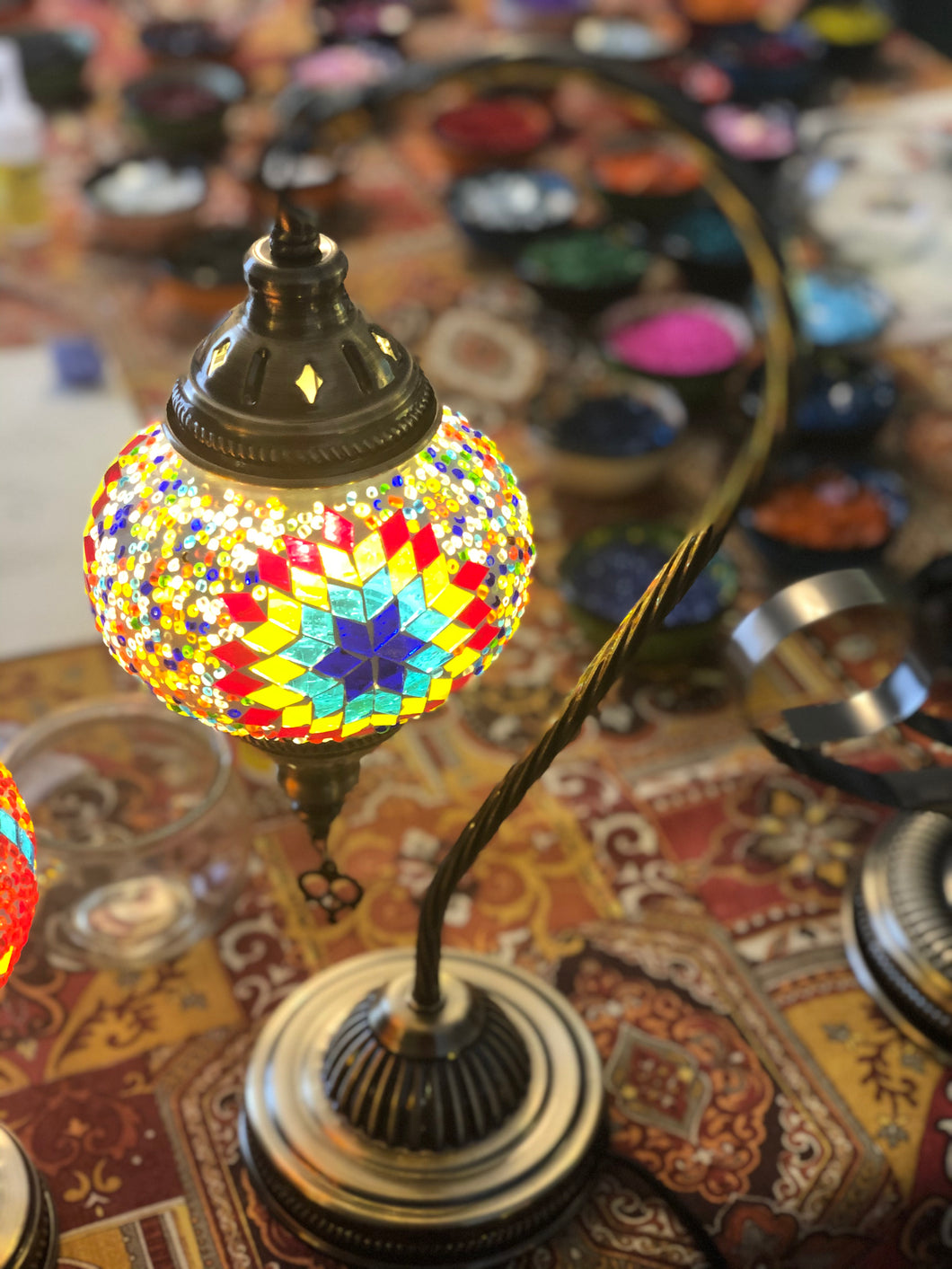 Mosaic Swan Lamp DIY Home Kit I Multi Colour